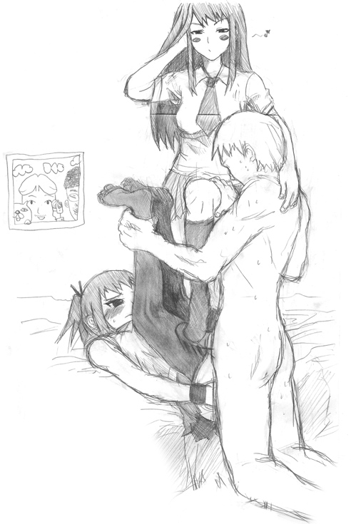 Rule 34 – 2girls artist request feet female footjob footjob with legwear footwear group sex male monochrome multiple girls sex socks straight thighhighs threesome trample uncensored | 50642