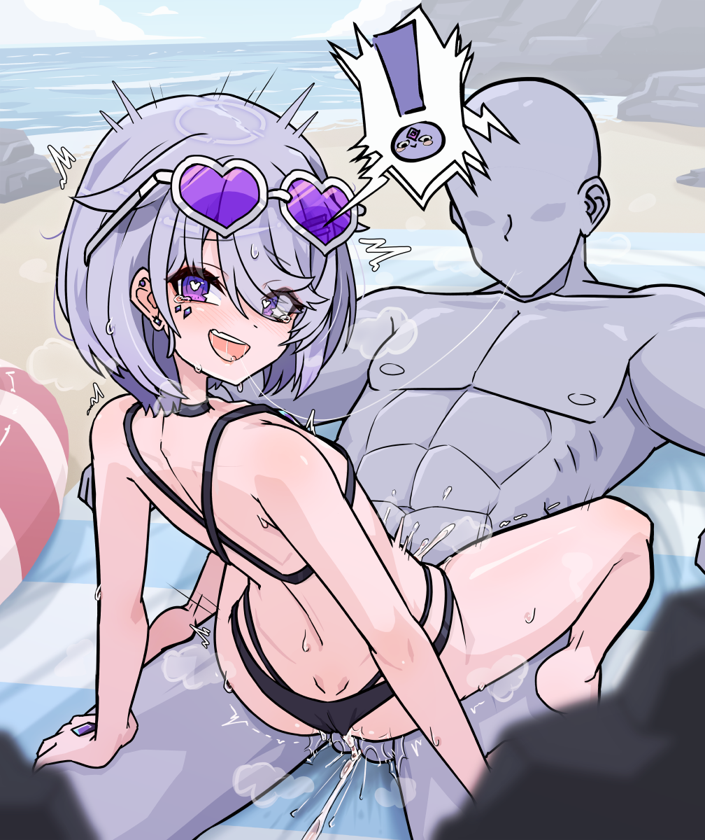 Rule 34 – 1boy 1girls after kiss arms beach beach towel cum cum inside ear piercing earrings female happy heart-shaped pupils heart sunglasses hololive hololive english hololive english -advent- koseki bijou leaning back legs light-skinned female light skin lilac hair looking at viewer looking back looking back at viewer moral cacoethes open mouth open smile pebble (koseki bijou) pov public sex purple eyes purple hair saliva trail sex short hair smile spoken exclamation mark straight sunglasses on head sweatdrop swims tears watching sex | 14774178