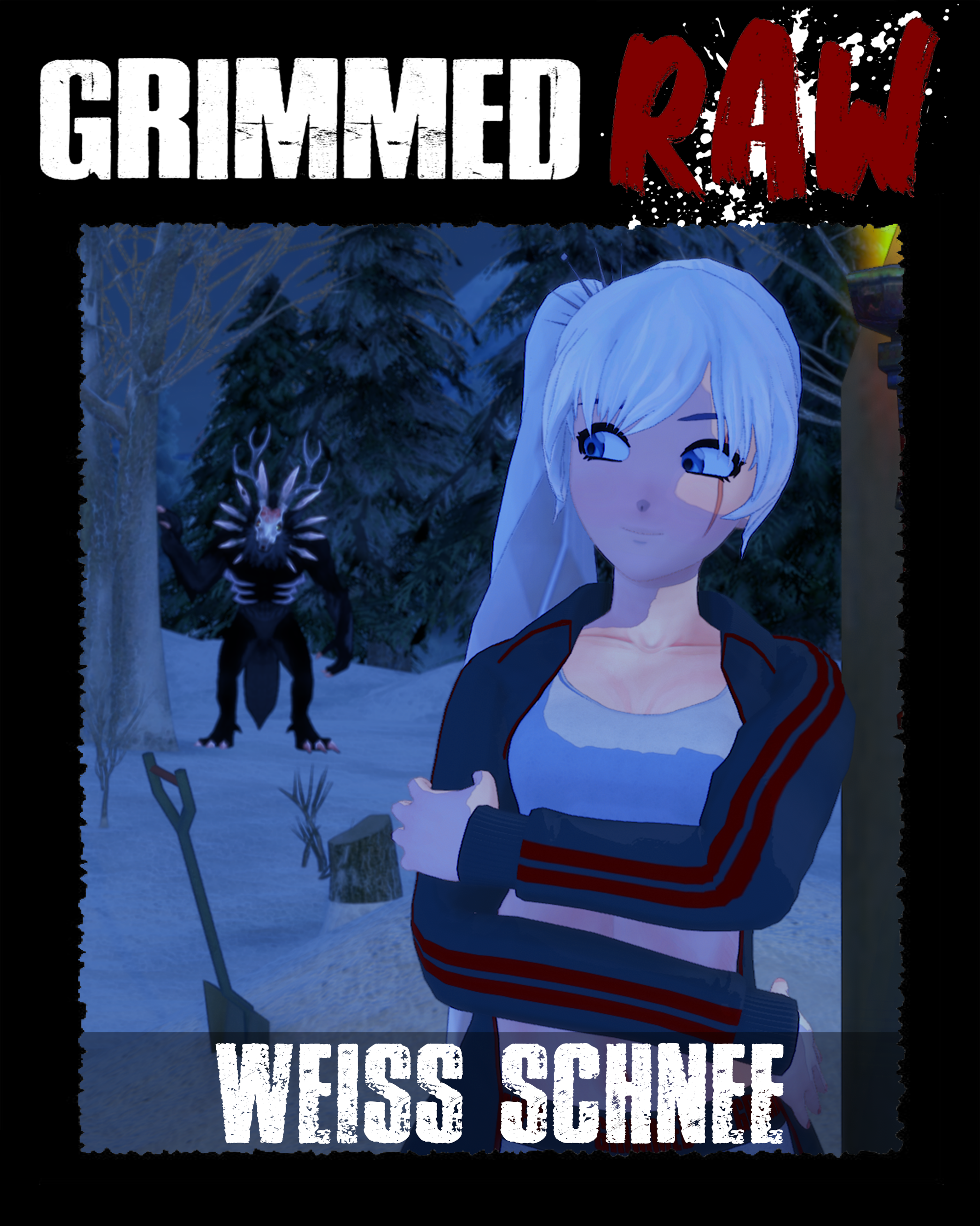 Rule 34 – 1monster blue eyes clothed female cover page forest background grimm (rwby) indrick [artist] long hair long hair female monster rwby scar across eye weiss schnee white hair white hair female | 14800625