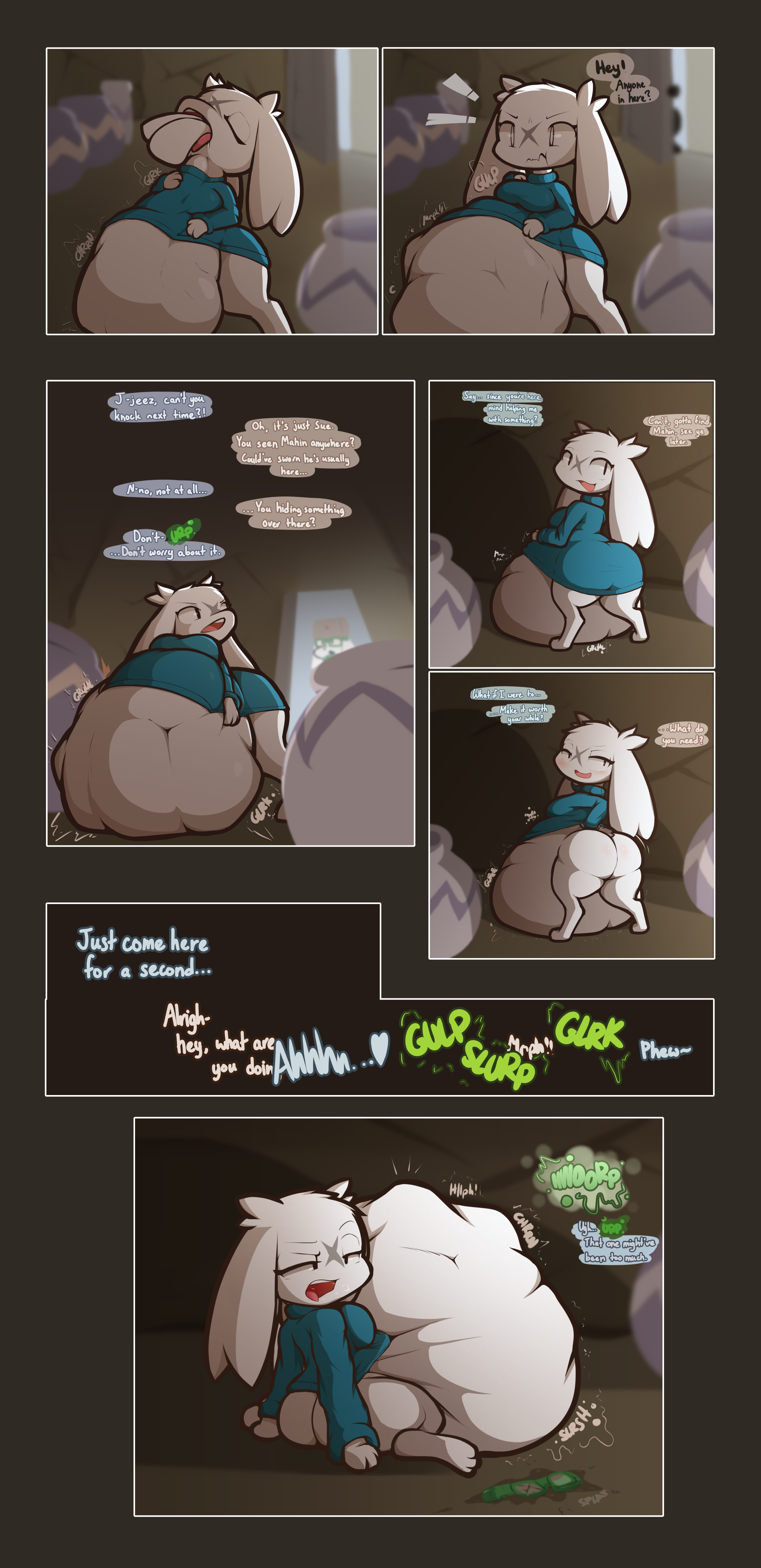 Rule 34 – ass belly bulge big ass big breasts big butt breasts cave story comic digestion digestion noises jack (cave story) mahin (cave story) mimiga multiple prey sue sakamoto tachidomatte vore vore belly vore comic | 14801551
