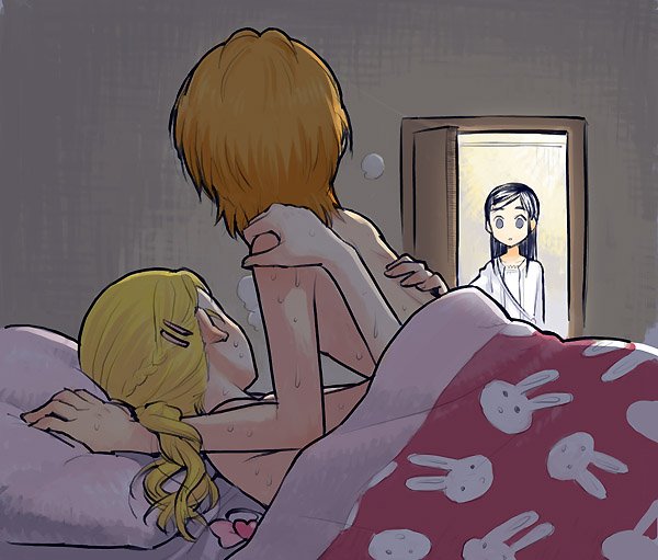 Rule 34 – 3girls bed black hair blonde hair brown hair caught cheating clothing empty eyes female futari wa precure futari wa precure max heart futari wa pretty cure kujou hikari minakata sunao misumi nagisa multiple girls nude precure pretty cure purple eyes sex sweat walk-in yukishiro honoka yuri | 55936