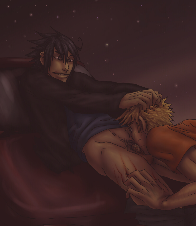 Rule 34 – 2boys balls black hair blonde hair blood claw marks deepthroat face fucking face rape fellatio forced oral forced yaoi gay hair grab holding head human male male only naruto oral oral sex pants down partially clothed penis sasuke uchiha scratches skully (artist) slit pupils straight hair testicles uncensored uzumaki naruto whisker markings wide eyed yaoi | 58990