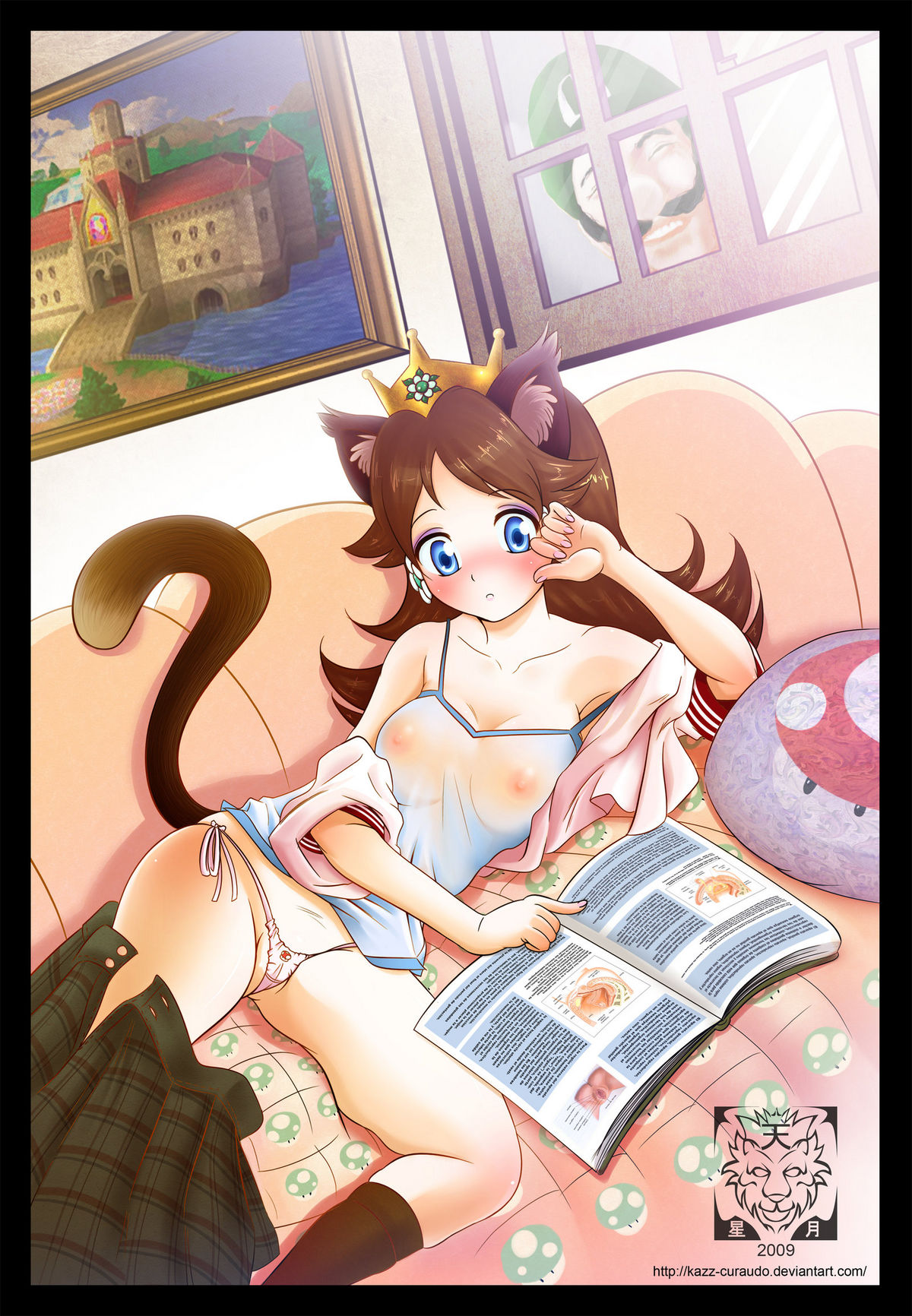 Rule 34 – 1boy 1girls animal ears blue eyes blush book breasts brown hair cameltoe cap castle closed eyes clothing cloudxmoe crown earrings eyeshadow female highres human jacket lingerie looking at viewer luigi luigi’s hammer toss male mario (series) mustache nintendo nipples nipples visible through clothing panties picture frame pillow princess daisy pussy see-through shoulder length hair skirt skirt down smooth skin socks sofa super mario bros. super mario land tail tank top thighs thong underwear when you see it window | 62846