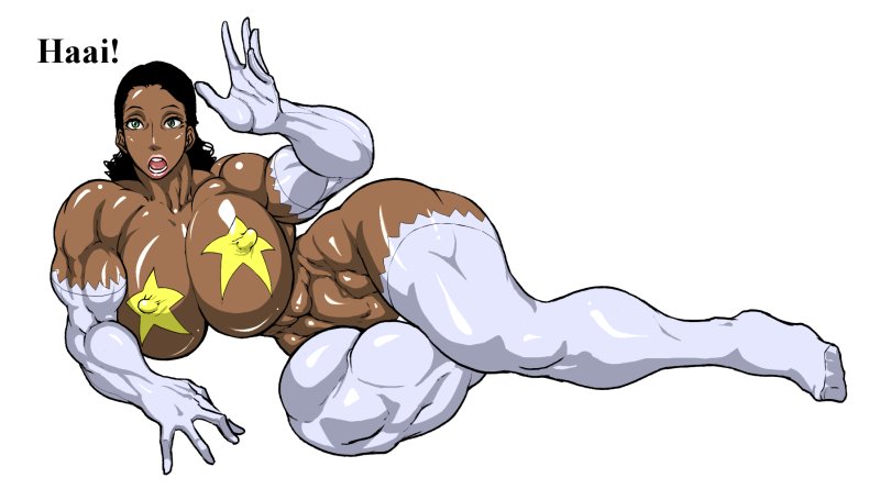 Rule 34 – abs biceps big breasts black hair breasts brown skin dark-skinned female dark hair dark skin detached sleeves erect nipples erect nipples under clothes extreme muscles female full body green eyes greeting huge breasts hyper hyper muscles large breasts laying on side legwear lips long gloves looking at viewer megumi77 megumi 77 muscles muscular muscular female muscular legs muscular thighs nipple tape nipples open mouth pasties perky breasts pose shiny shiny skin short hair simple background skin tight solid color background solo solo female solo focus stats stripper talking talking to viewer text thick thighs thighhighs waving white armwear white background white gloves white legwear white thighhighs wide hips | 64254