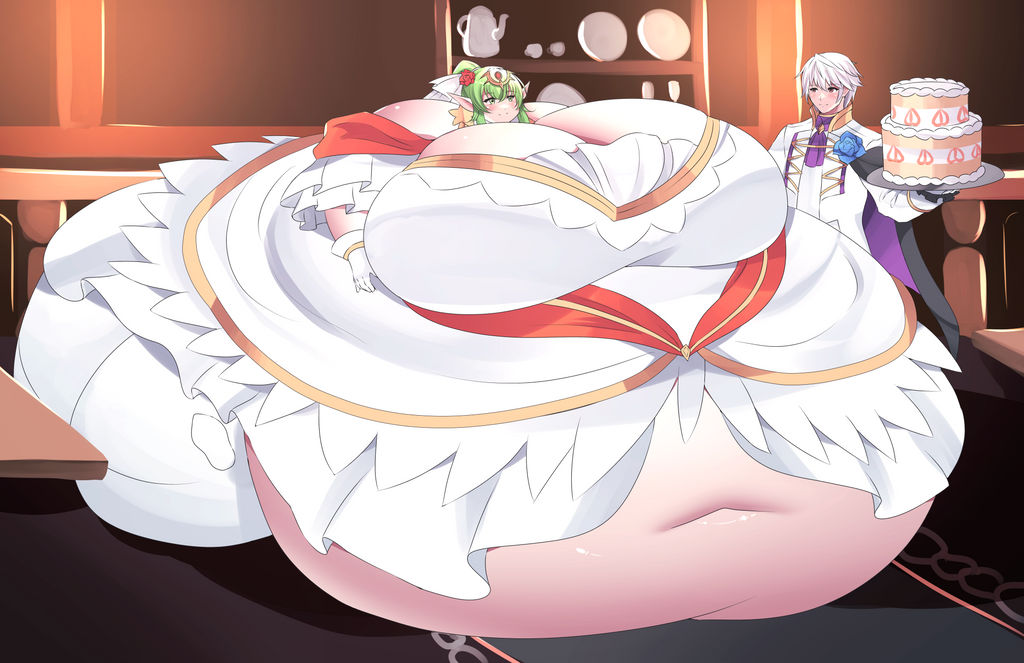 Rule 34 – 1boy 1girls ashenwolf55 cake fat fat female fat fetish female fire emblem green hair immobile male obese obese female robin (fire emblem) robin (fire emblem) (male) ssbbw tiki (fire emblem) wedding wedding cake wedding dress white hair | 14854665