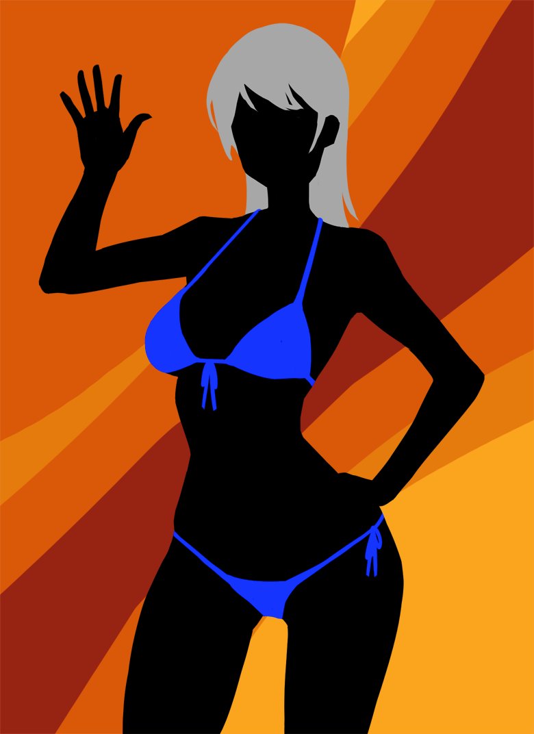 Rule 34 – 1girls bikini blue bikini breasts clothing colored skin eu03 faceless feel the magic female female only front-tie bikini top front-tie top greeting hand on own hip hand up large breasts long hair medium breasts rub rabbits sega side-tie bikini bottom silhouette silhouetted body solo standing swimsuit waving | 14901319
