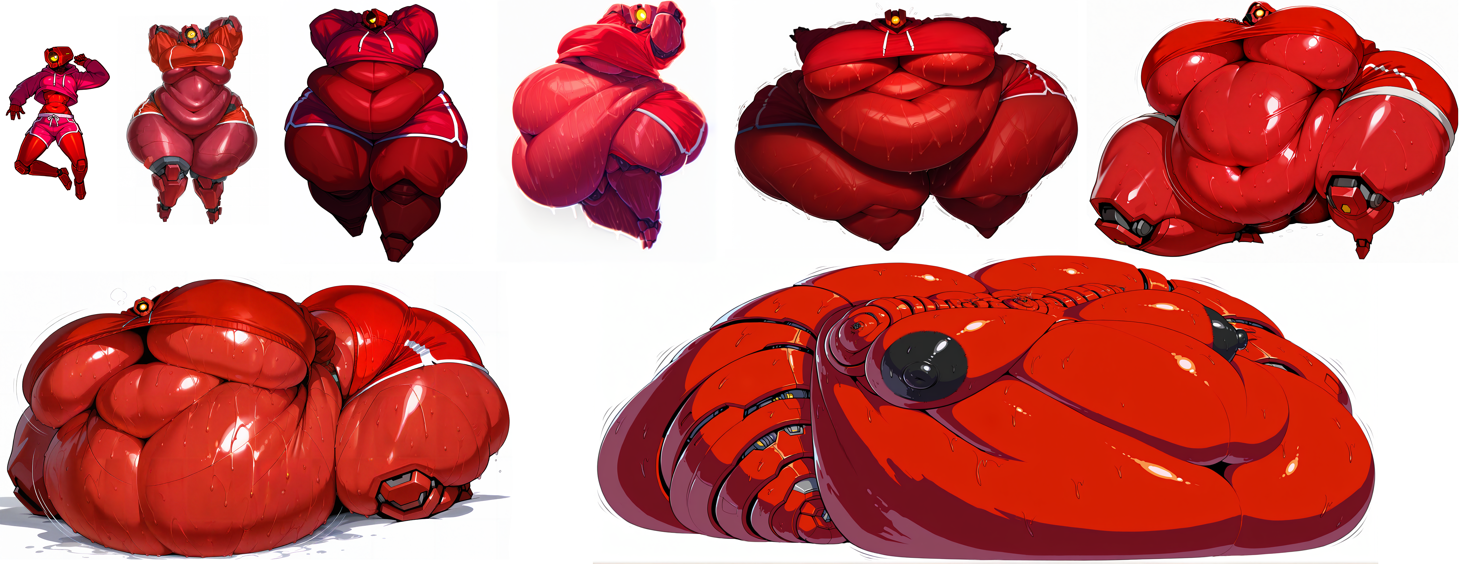 Rule 34 – 1 eye ai assisted ai generated big belly big breasts black areola breasts collage crop top hoodie crop top overhang fat fat fetish gigantic belly gigantic breasts hoodie huge belly huge breasts hyper morbidly obese morbidly obese female motion lines navel overweight red body red hoodie red hotpants robofricker robot robot girl robot humanoid self upload simple background stable diffusion sweaty tight clothing ultrakill v2 (ultrakill) weight gain weight gain sequence white background wide hips yellow eye | 14914521