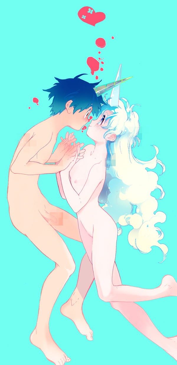 Rule 34 – barefoot censored couple drill feet female flat chest hand holding hands highres holding hands horn horns male nia teppelin nude penis public domain simon (tengen toppa gurren lagann) smile tengen toppa gurren lagann unicorn young yuriko (kkk9) | 78160