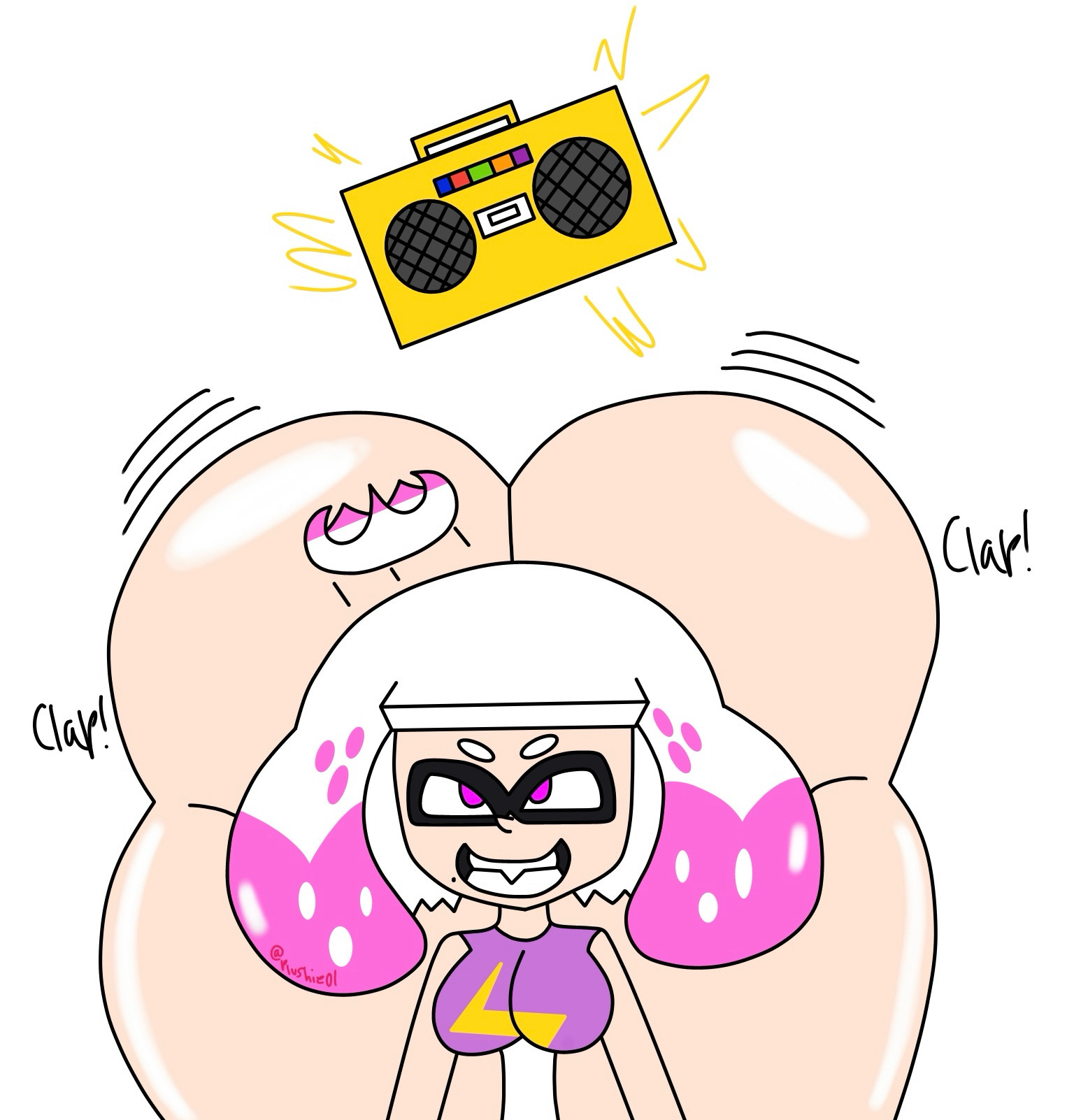 Rule 34 – ass big butt clapping cheeks gold boombox (prevence) pearl (splatoon) plushie01 tagme wobbling ass | 14926588