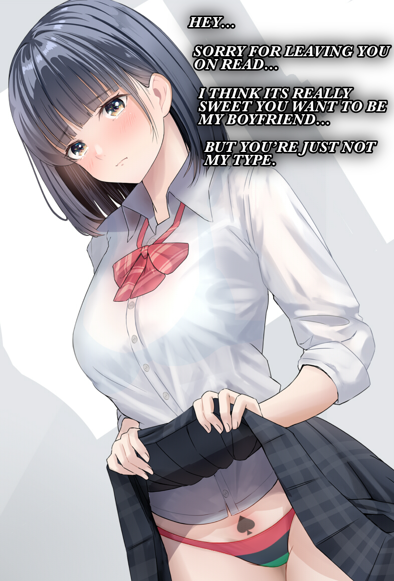 Rule 34 – blacked caption crush long hair pan-african flag school uniform shaved pussy skirt lift spade tattoo text tramp stamp womb tattoo | 14931535