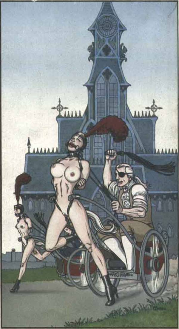 Rule 34 – 2boys 2girls arms behind back bit gag bondage breasts brian tarsis eye patch female femsub gag hair high heels large breasts long hair male maledom naked footwear naked heels nipples nude old male ponygirl ponyplay pussy running slave small breasts smile whip white hair | 81083