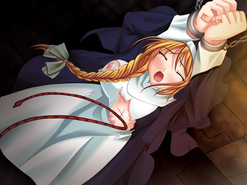 Rule 34 – blonde hair bondage braid closed eyes female game cg nipples nun open mouth torn clothes whip marks whipping | 82328