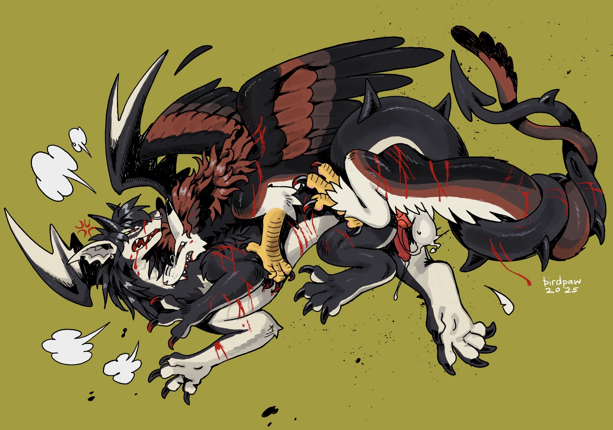 Rule 34 – 2025 2 horns 4 fingers animal genitalia animal penis balls birdpaw (artist) bite black claws black horn black wings blood blood on face bodily fluids breath brown body brown feathers brown tail brown wings canine genitalia canine penis claws countershading digital drawing (artwork) digital media (artwork) dragon duo ear piercing entwined tails european mythology feathered dragon feathered scalie feathers feet feral feral on feral fingers full-length portrait fur furred dragon furred scalie fursona (birdpaw) genital fluids genitals green background hi res horn knot male male/male membrane (anatomy) membranous wings multicolored body multicolored feathers multicolored fur multicolored tail mythological creature mythological scalie mythology open mouth penis piercing portrait precum red eyes red penis rough sex scalie scar scratches scutes sex sharp teeth simple background spade tail spiked tail spikes spikes (anatomy) tail tail coil talons tan body tan countershading tan ears tan fur tan wings teeth toes violence western dragon white balls wings wounded yellow sclera yellow scutes | 14972207