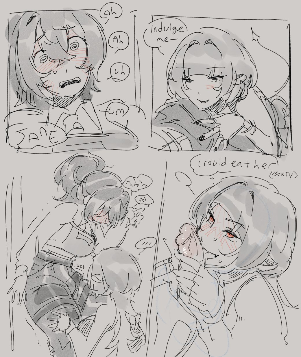 Rule 34 – blush blush flustered flustered female futa on female futanari jane doe (zenless zone zero) licking licking penis nervous expression nervous face nervous sweat red eyes sweeter kiwiis vampire vampire girl yuri zenless zone zero zhu yuan | 14980839