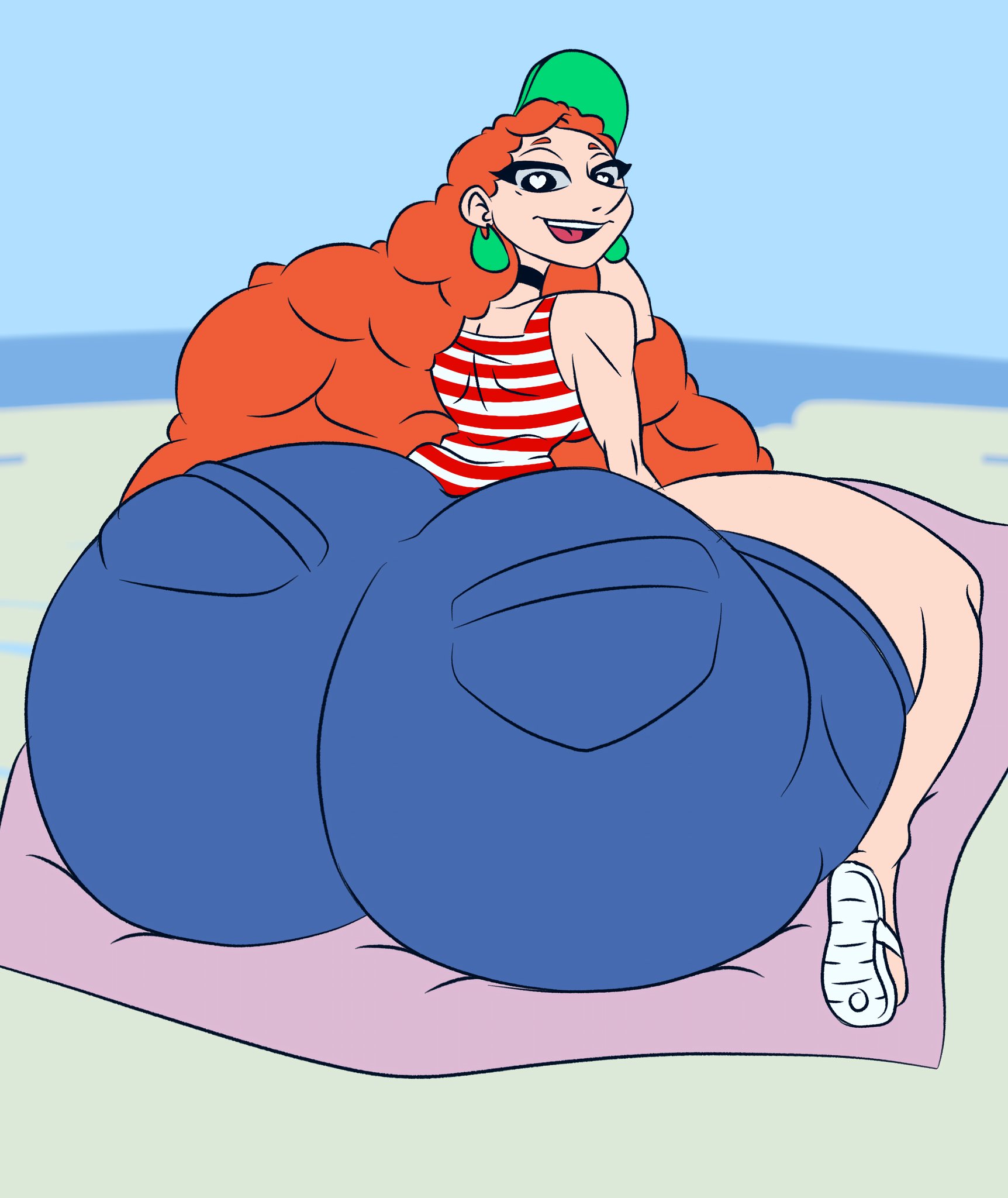 Rule 34 – 1girls ass ass ass bigger than head ass bigger than torso beach beach background beach towel big ass big butt clothed clothed female denim denim bottomwear denim shorts disney hat heart-shaped pupils huge ass huge butt hyper ass hyper butt inner workings jean shorts kate (inner workings) looking at viewer looking back looking back at viewer orange hair outdoors outside rear view shorts sitting smile solo female thick thighs thighs bigger than head thighs bigger than torso towel viewed from behind zoultan | 14986635