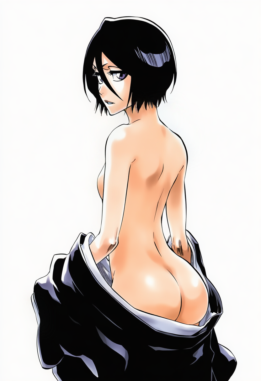 Rule 34 – 1girls accurate art style accurate body type ai-created ass back bare back black hair black kimono bleach bleach: the thousand-year blood war breasts breasts out clothing eyebrows female female focus from behind hair between eyes high resolution kimono kuchiki rukia light-skinned female light skin looking at viewer looking back manga style no background nude parted lips partially clothed petite purple eyes robe round ass round butt serious shiny shiny hair shiny skin short hair sideboob simple background slender body slender waist small breasts solo topless traditional clothes undressing v-shaped eyebrows wafuku white background ㅇㅇ | 14987449