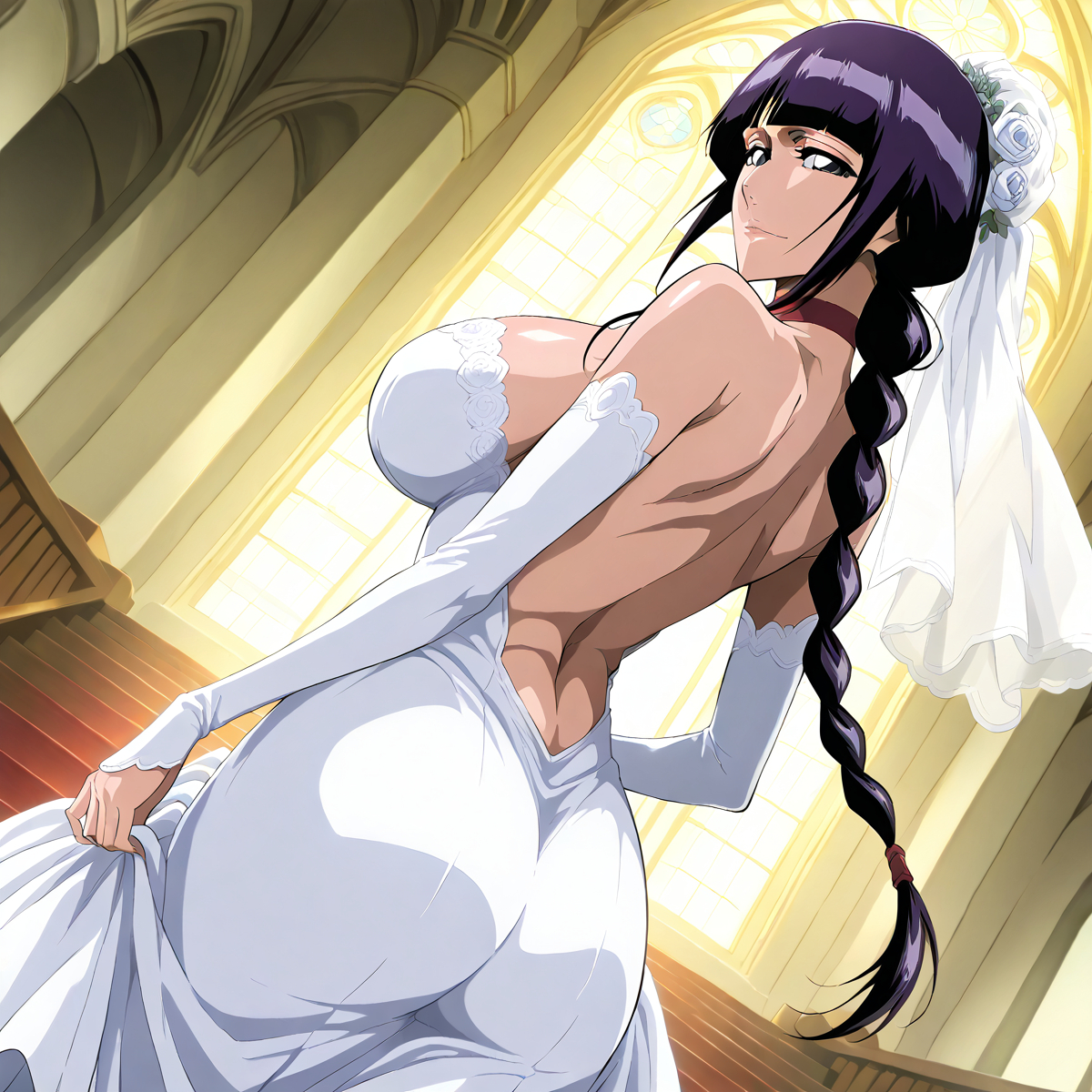 Rule 34 – 1girls aaroniero45 ai generated big ass bleach huge breasts kurotsuchi nemu wedding dress | 14989182