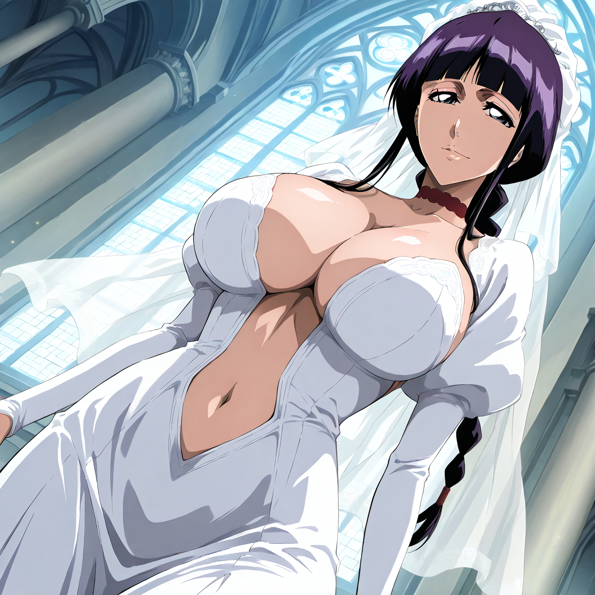 Rule 34 – 1girls aaroniero45 ai generated big ass bleach huge breasts kurotsuchi nemu wedding dress | 14989168