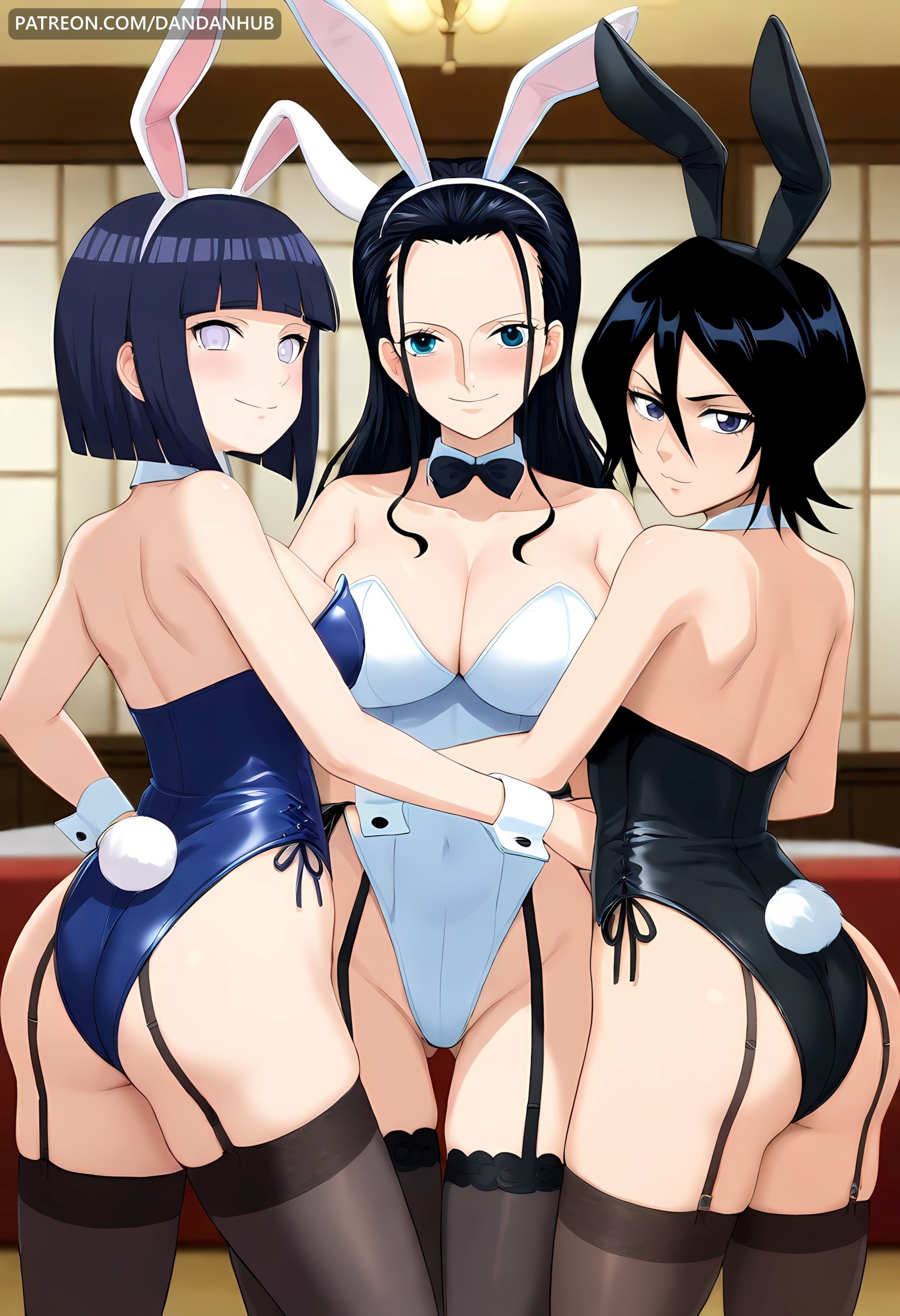 Rule 34 – 3girls ai generated animal ears ass ass visible through thighs back bangs bare shoulders black bow black bowtie black hair black leotard black thighhighs bleach bleach: the thousand-year blood war blue eyes blue leotard blunt bangs blush boruto: naruto next generations boruto: two blue vortex bow bowtie breasts cleavage closed mouth collarbone covered navel cowboy shot crossover dandanhub detached collar fake animal ears fake tail from behind garter straps hair between eyes highleg highleg leotard hyuuga hinata hyuuga hinata indoors kuchiki rukia kuchiki rukia large breasts leotard long hair looking at viewer looking back mature female medium breasts multiple girls naruto naruto (series) naruto shippuden nico robin one piece playboy bunny purple eyes rabbit ears rabbit tail short hair smile strapless strapless leotard tail thigh gap thighhighs white leotard wrist cuffs | 14991626