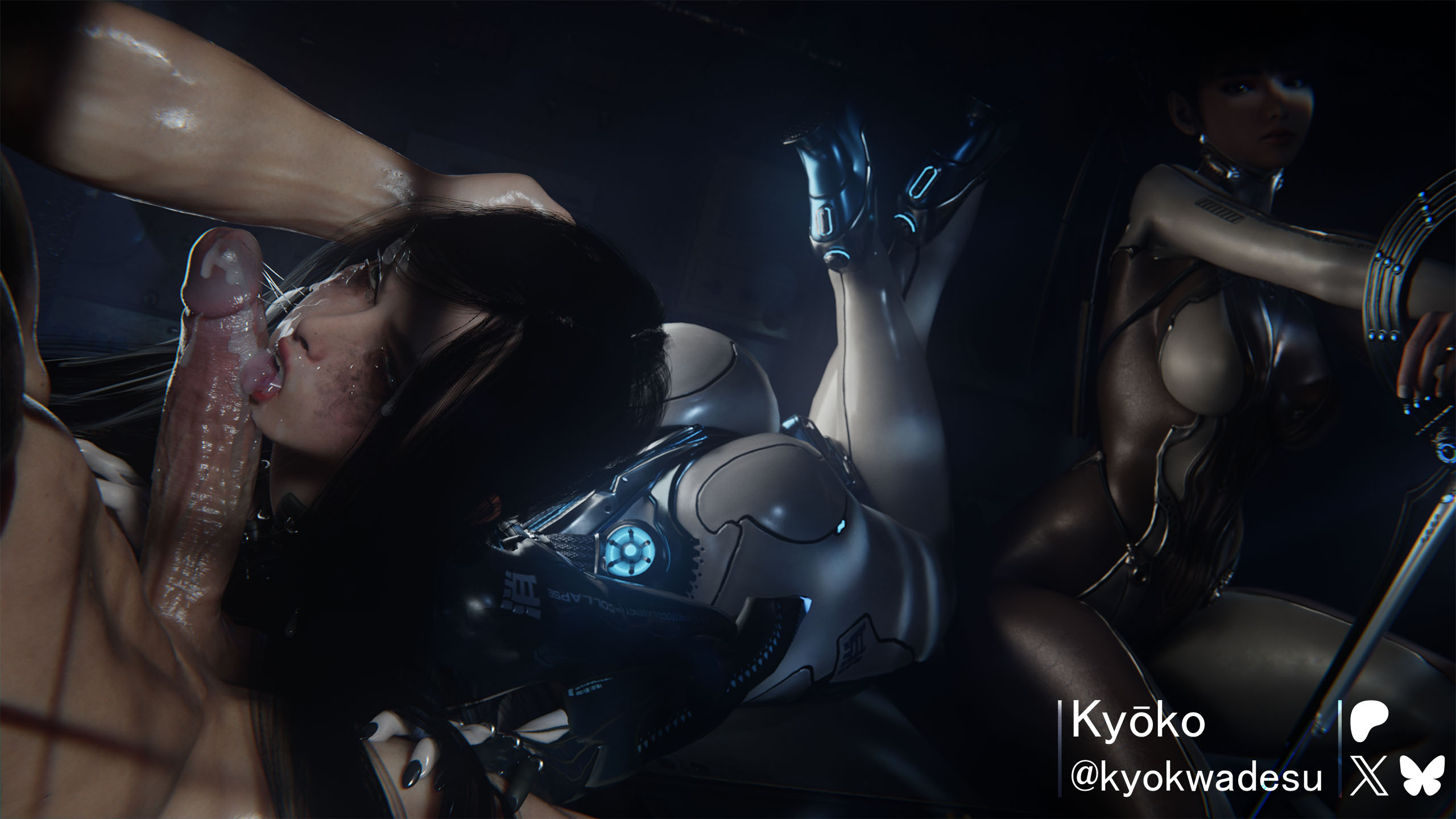 Rule 34 – 1boy 2girls 3d angry angry face ass ass up black hair black nails clothed clothing cock cock worship cum cum in mouth cum on face dick dick on face eve (stellar blade) female forced forced oral glowing indoors kyokwadesu latex latex clothing licking licking penis light-skinned female light-skinned male light skin long fingernails long hair looking at partner male open mouth oral penis penis on face penis out rape raped by enemy raped female raven (stellar blade) red lipstick ruined makeup sex shiny clothes stellar blade suit tears thick thighs tongue tongue out viewed from behind watching wet white body white skin | 14997176