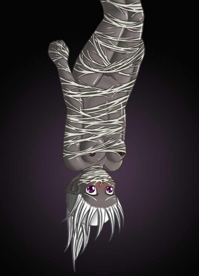 Rule 34 – bondage dark elf dark skin drow elf female grey skin lua zdycheva luatza piroro pussy web white hair | 89281