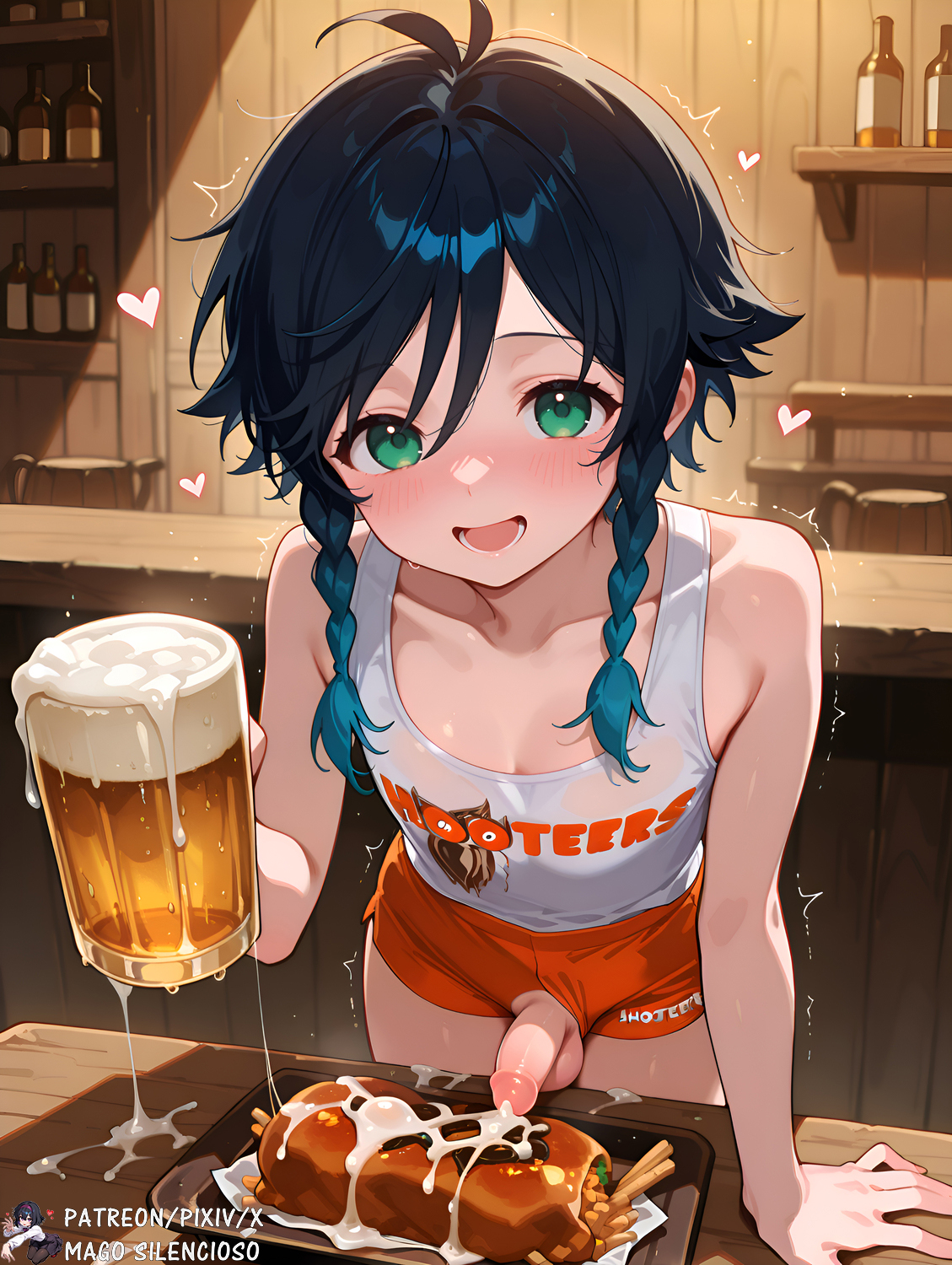 Rule 34 – ai generated beer cum on food femboy hooters uniform magosilencioso otoko no ko sissy trap venti (genshin impact) | 15004799