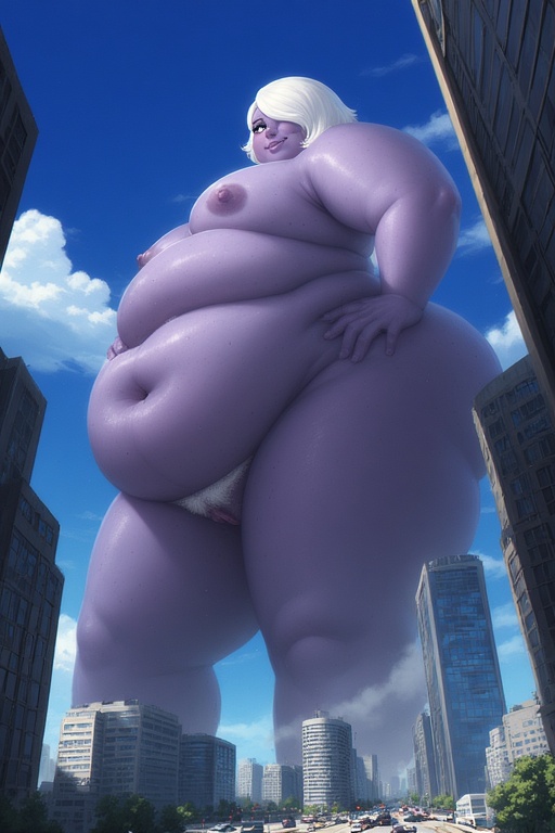 Rule 34 – ai generated amethyst (steven universe) bare shoulders barefoot bbw belly belly button evil evil smile feet gem (species) giantess hairy armpits hairy pussy high angle view humongous breasts hyperrealistic lavender skin nipples perchance ai pubic hair pubic stubble pussy toes towering villain white hair | 15007911