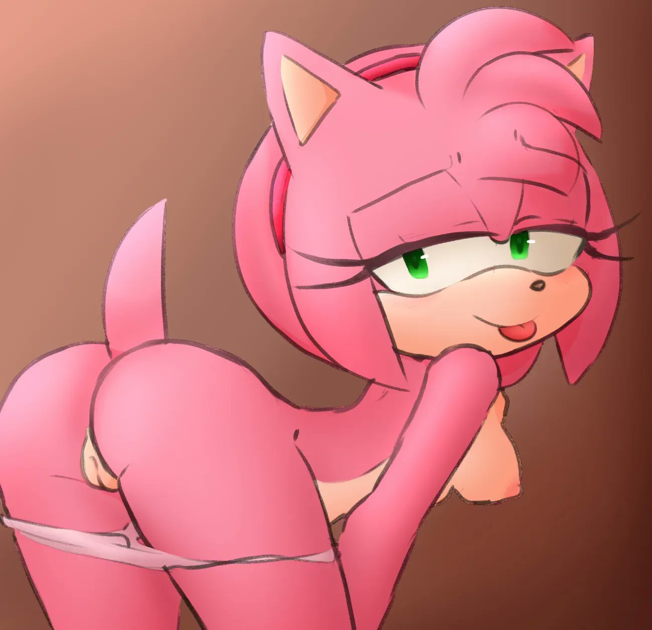 Rule 34 – amy rose mobian (species) naked nipples nude pants down pussy roundpeach sonic (series) sonic the hedgehog (series) tongue out | 15009004