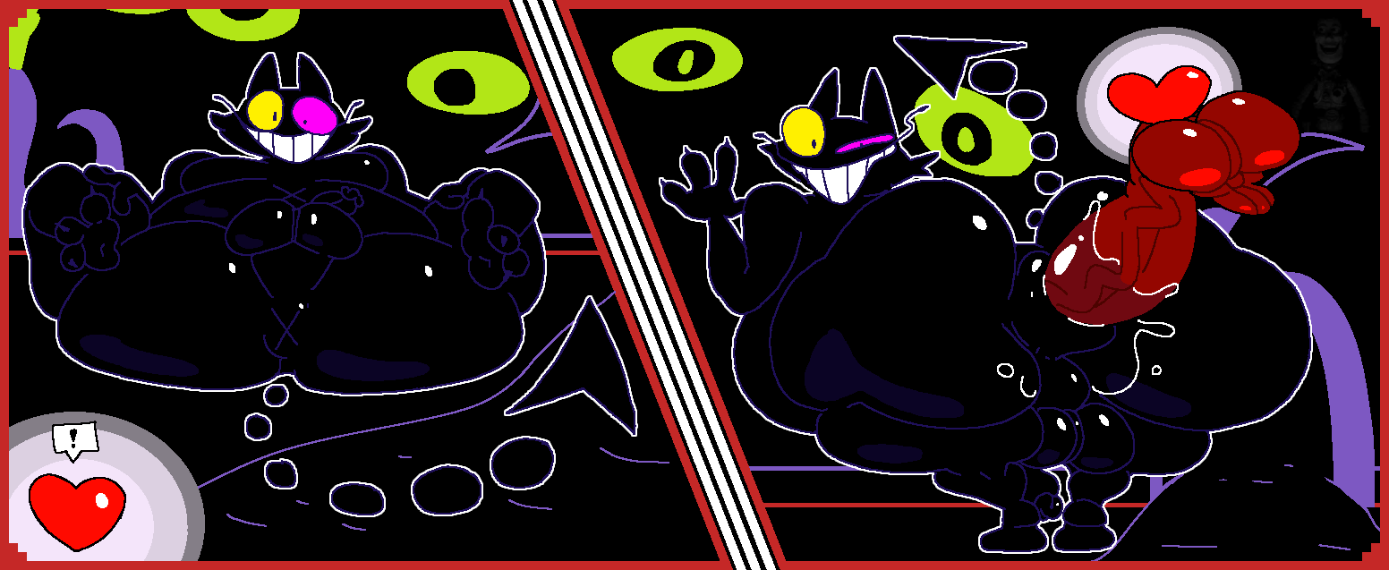 Rule 34 – 2025 anal anal sex anthro anus ass balls bent over big balls big butt big penis black body black ears black eyes black fur black tail cheshire cat (species) deltarune digital media (artwork) domestic cat duo exclamation point felid feline felis floating friend (deltarune) fur genitals group heart creature heterochromatic scleras heterochromia huge balls huge butt huge cock hyper hyper genitalia hyper penis looking back lying male male/male male penetrated male penetrating male penetrating male mammal moobs obese obese anthro obese male on back one eye closed organ creature overweight overweight anthro overweight male penetration penile penile penetration penis penis in ass pink sclera presenting presenting hindquarters rear view red body sex smile speech bubble superiorfox tail teeth thick thighs three-quarter view trio undertale (series) vein veiny penis wink x anus yellow sclera | 15031072