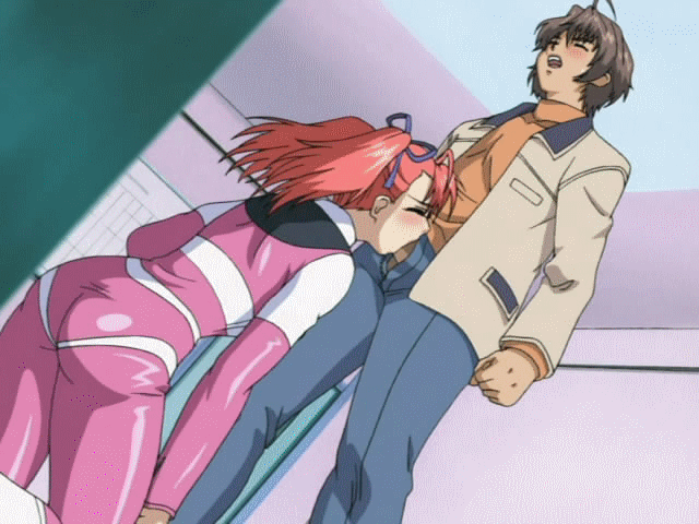 Rule 34 – 00s 1boy 1girls 2000s 2004 amamiya yuu angelium animated bodysuit brown hair clothed clothing fellatio female jeans jumpsuit latex light-skinned female light-skinned male light skin male moon rock (studio) moonrock oral penis pink hair straight twintails uncensored | 94118