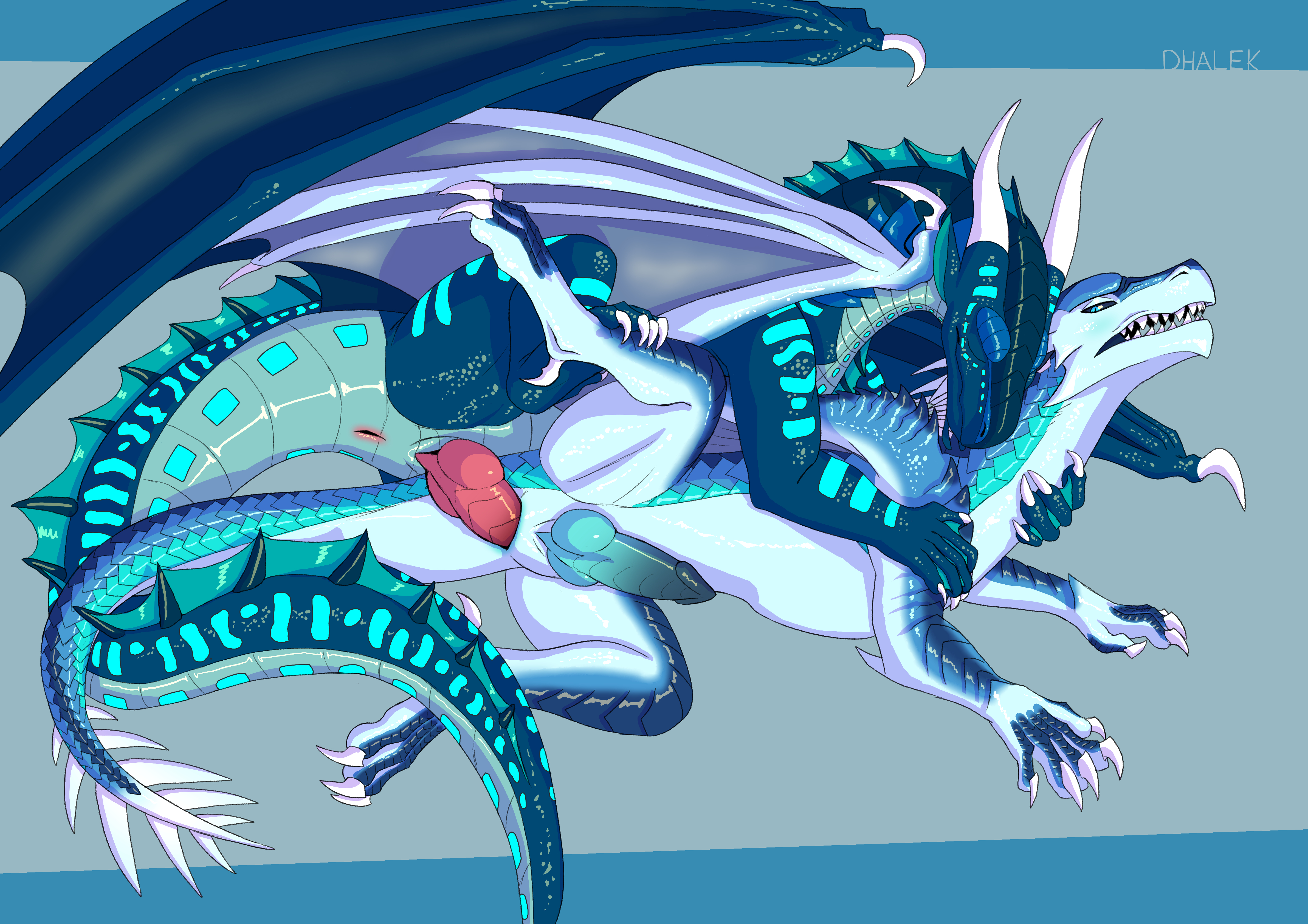Rule 34 – absurd res anal animal genitalia anus blizzard (squeed2115) blue body blush bodily fluids claws dhalek digital media (artwork) dragon duo erection feral genitals hi res horn icewing (wof) knot knotted penis male male/male male penetrated male penetrating membrane (anatomy) membranous wings mythological creature mythological scalie mythology open mouth penetration penile penis scales scalie seawing (wof) sex sharp teeth simple background smile spikes spikes (anatomy) tail teeth white body wings wings of fire | 16179268