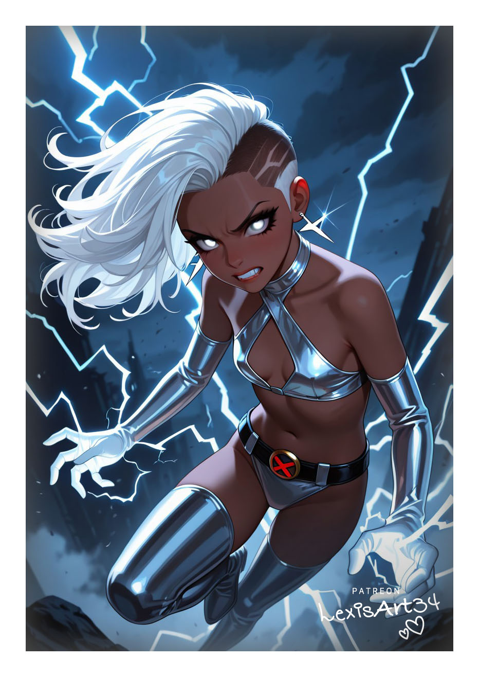 Rule 34 – ai generated bikini black body fully clothed storm (x-men) | 16860277