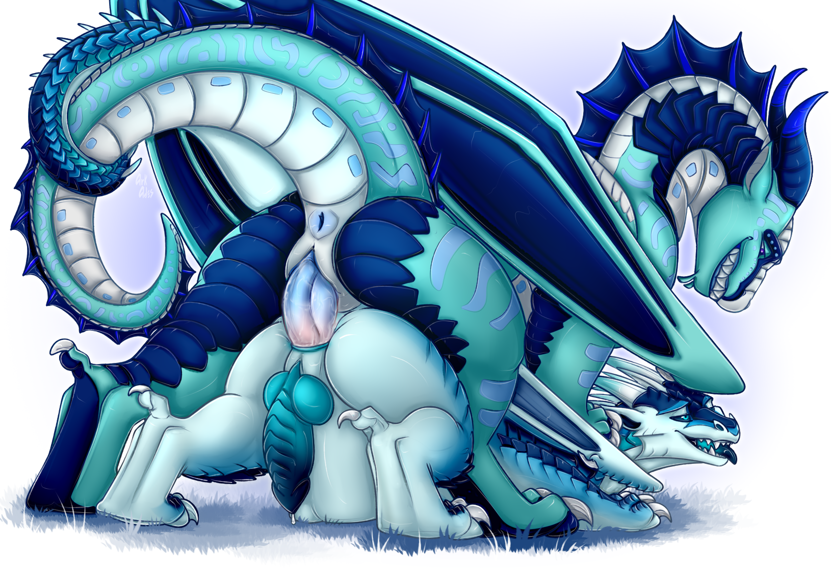 Rule 34 – anal anal penetration animal genitalia anus arkadesart blizzard (squeed2115) blue body butt deino (nie lao) doggystyle dragon duo feral from behind position genital slit genitals hi res icewing (wof) knot knotted penis looking pleasured male male/male mythological creature mythological scalie mythology penetration penile penile penetration penis penis in ass prehensile penis scalie seawing (wof) sex tail tail coil white body wings of fire | 17508915 /