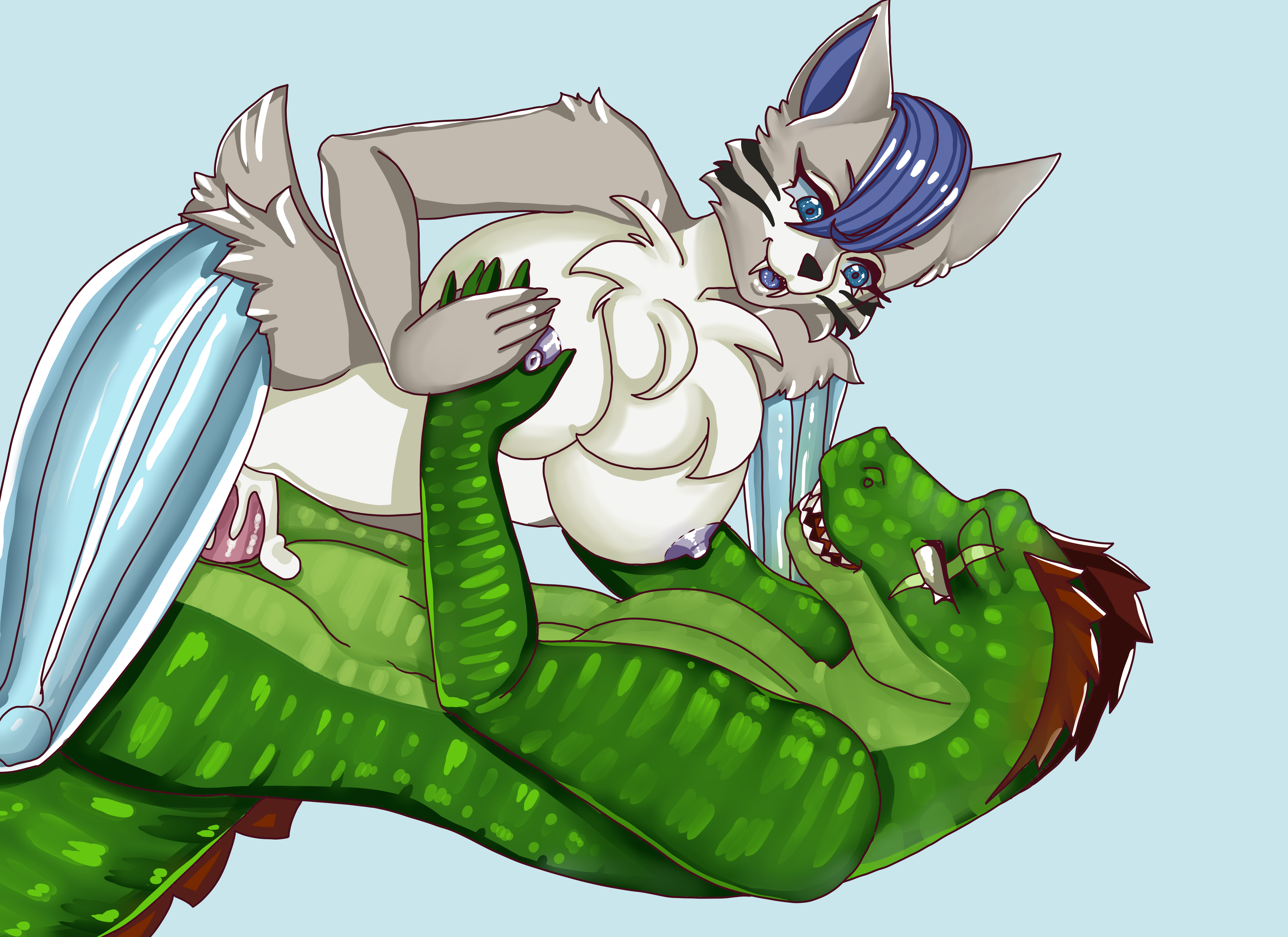 Rule 34 – absurd res big breasts blue eyes bodily fluids breasts cragger (legends of chima) crocodile crocodilian cum felid feline female fur genital fluids genitals grey body grey fur hand on breast hand on hand hi res legends of chima lego male male/female mammal missing eye nipples pantherine penis prehistoric species purple nipples reptile saber-toothed tiger scales scalie scar sex sibress (legends of chima) smile tail unknown artist white body white eyes white fur | 12714874 /