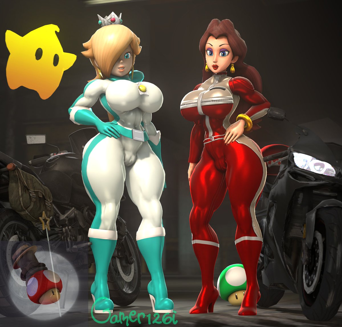 Rule 34 – 2girls 3d 3d (artwork) belt big breasts big thighs blue eyes bodysuit boots bracelet breasts brooch brown hair crown curvy duo earrings eyeshadow female female only gamer126i gloves hair over one eye half-closed eyes hand on hip handkerchief kabalmystic (style) light-skinned female light skin lips lipstick long hair looking at viewer luma mario (series) mature female mature females milfs nail polish nintendo pauline pauline (aero) pauline (mario) platinum blonde hair princess rosalina princess rosalina (aero) purple eyeshadow racing suit red lipstick red nail polish red nails star earrings thick thick hips thick thighs thighs wide hips | 17795732 /