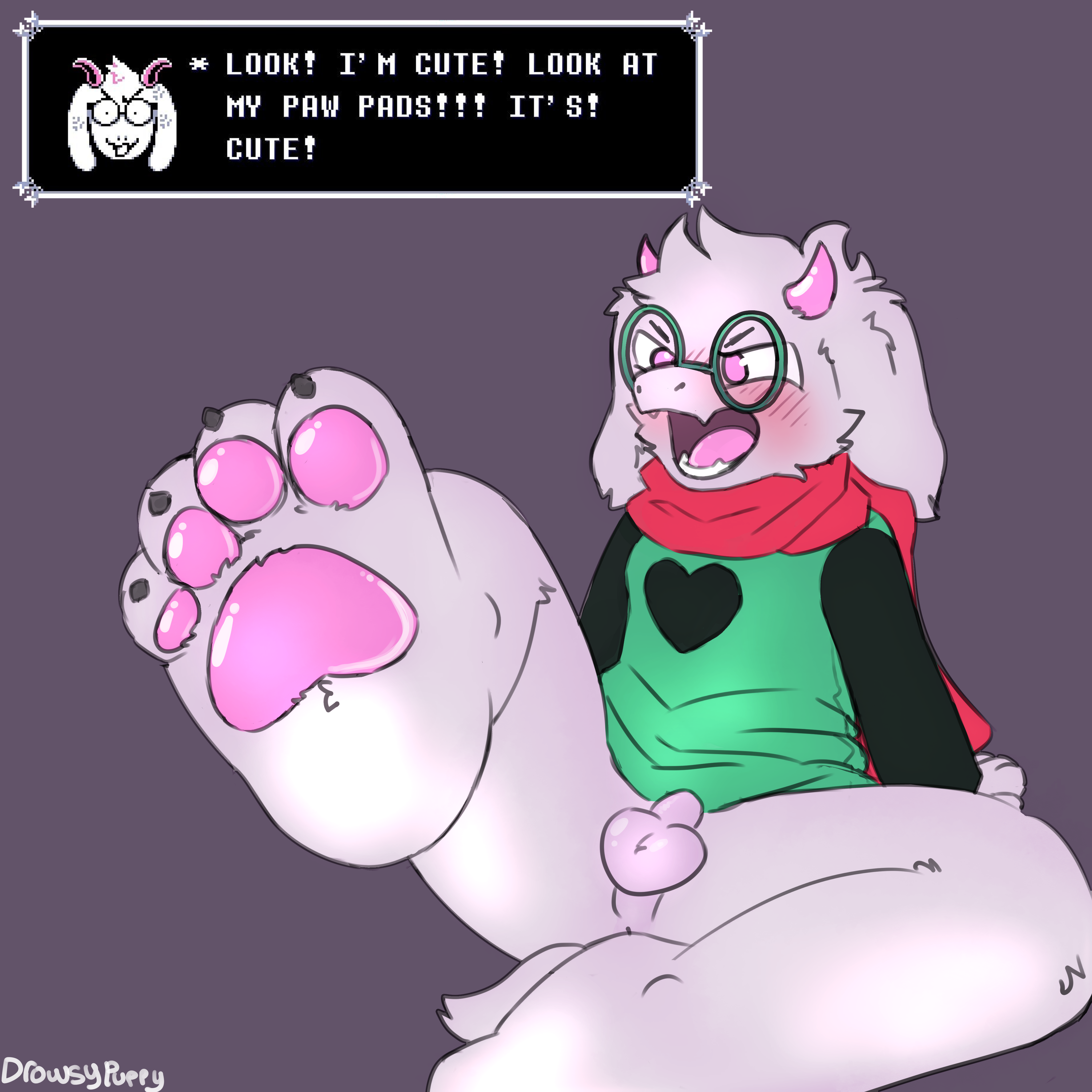 Rule 34 – 1:1 absurd res angry balls blush blush lines bottomless bovid caprine claws clothed clothing darkner deltarune drowsypuppy feet foot focus genitals goat hi res male mammal pawpads paws penis ralsei scarf small balls small penis solo undertale (series) | 18051918 /