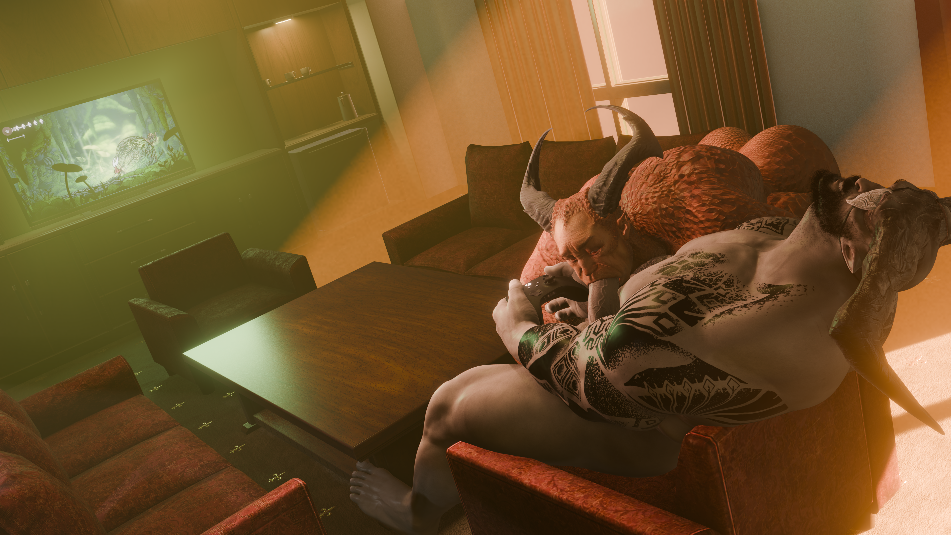 Rule 34 – 16:9 2 horns 3d 3d (artwork) 4k absurd res animal humanoid bioware digital media (artwork) distracted distracted gaming distracted sex dragon dragon age dragon age inquisition dragon humanoid duo electronic arts fellatio gaming gaming controller hi res horn huge filesize humanoid implied orgasm iron bull lordace male male/male mythological creature mythological scalie mythology nude oral penile qunari scalie sex shao kahn tattoo widescreen | 18155160 /
