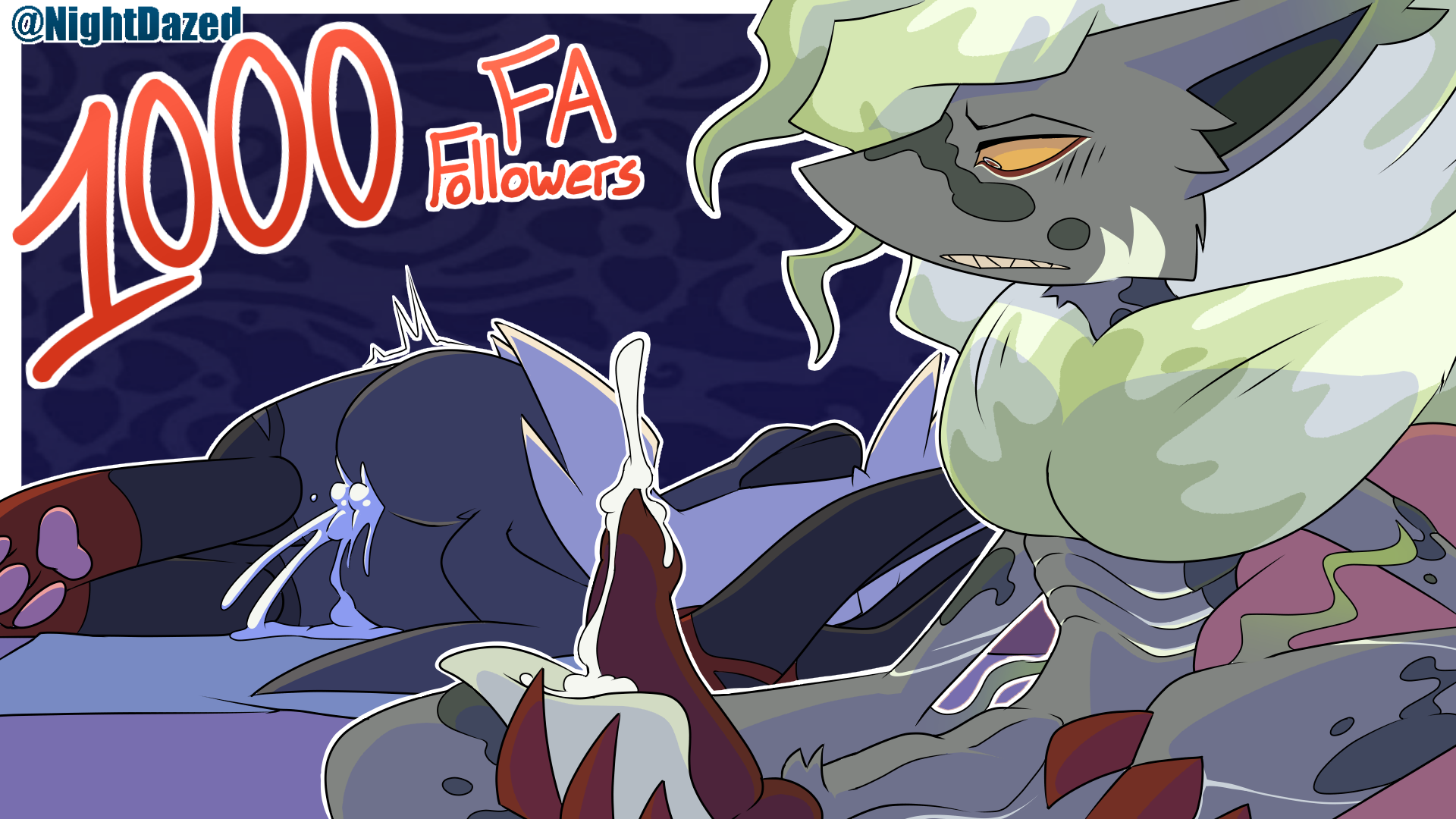 Rule 34 – 16:9 2026 after anal after orgasm aftermath anthro bed blush butt cleaning digital drawing (artwork) digital media (artwork) duo ejaculation erection follower celebration frown fur furaffinity furniture generation 4 pokemon generation 6 pokemon generation 8 pokemon genitals green hair grey body grey fur hair hi res hisuian form hisuian zoroark knot lucario lying male mega evolution mega lucario milestone celebration ms. dazed nightdazed nintendo on bed on side pawpads penis pillow pokemon pokemon (species) red body red fur regional form (pokemon) sitting skinny tarro towel twitching watermark widescreen | 18364001 /