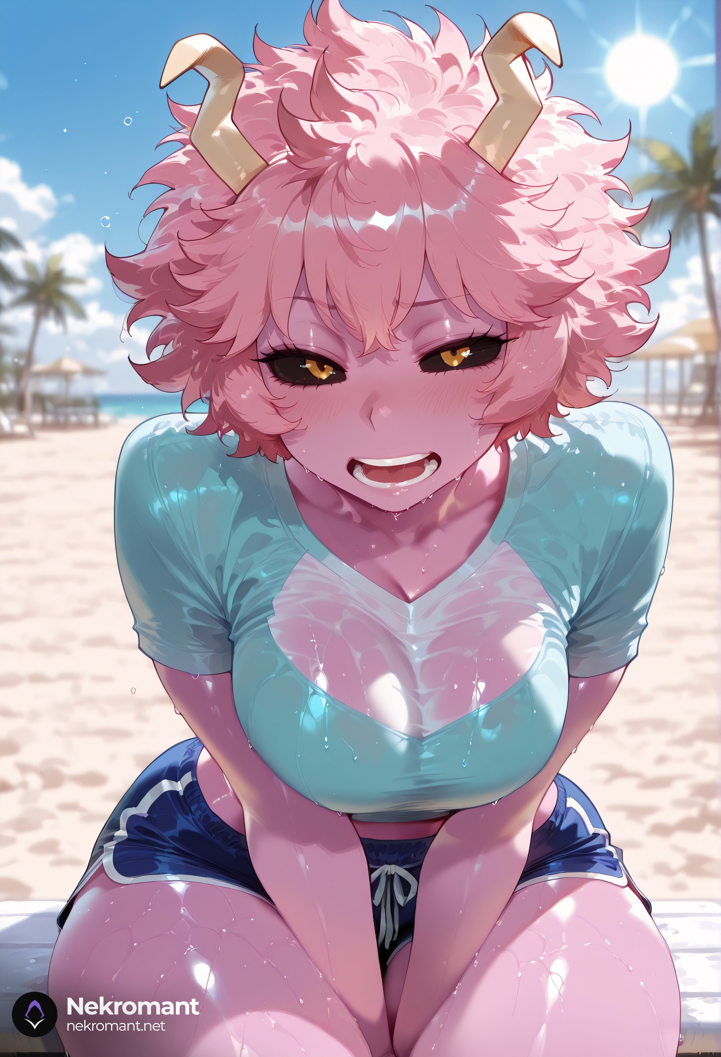 Rule 34 – 1girl 1girl 1girls absurd res absurdres ai generated ashido mina ass beach between legs big ass big breasts black sclera blue shorts blue sky blurry blurry background blush boku no hero academia bra breasts breasts cleavage cloud collarbone colored sclera colored skin crop top day female female focus hi res high quality high resolution highres horns large ass large breasts large breasts leaning forward looking at viewer messy hair midriff mina ashido my hero academia nekromant open mouth outdoors palm tree pink hair pink skin see-through shiny skin shirt short hair short shorts short sleeves shorts sitting sky smile solo solo focus straight sun sweat teeth thick thighs thick thighs thighs tree wet wet clothes wet shirt wide hips yellow eyes | 18167361 /