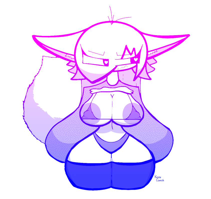 Rule 34 – 1girls artist name ass big areola big ass big breasts big butt breasts clothing female fox ears fox girl fox tail gacha gacha club gacha life heart-shaped pupils hi res highres kora (koracaesh) koracaesh nervous showing breasts showing off thighhighs white background | 11402005 /