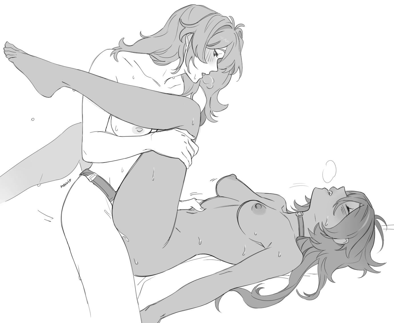 Rule 34 – 2girls blush breasts choker closed eyes commentary completely nude dark-skinned female dark skin dildo diluc (genshin impact) english commentary female genderswap genderswap (mtf) genshin impact greyscale hand on another’s shoulder incest inseki kaeya (genshin impact) large breasts long hair monochrome multiple females multiple girls natural virtue nipples nude open mouth rule 63 sex toy strap-on strapon sweat yuri | 12127939 /