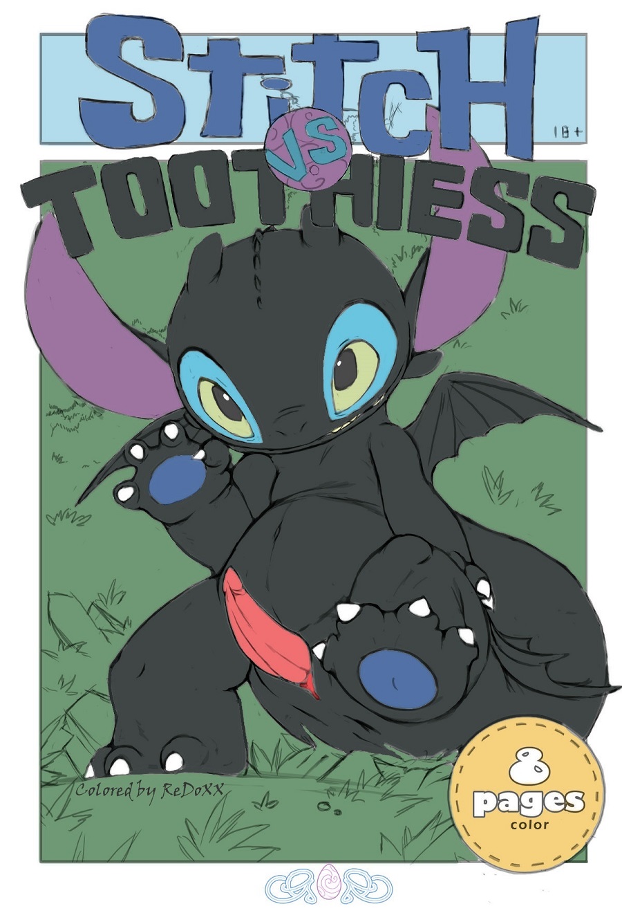 Tricksta Stitch vs. Toothless Colorized by ReDoXX 850653 0001