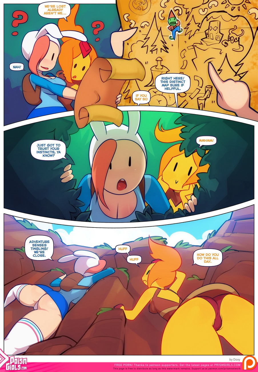 Flame Princess Adventure Time Porn Footjob - Watch as two hot girls are lost in a cave to be attacked and raped by a  monster of tentacles as they fill all their semen holes