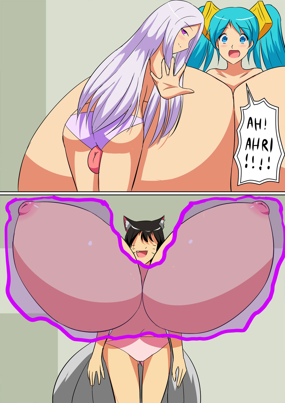 [xano501] Ahri X Sona X Syndra Growing Funny League Of Legends Hentai Online Porn Manga And