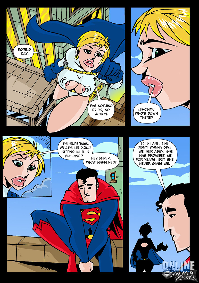 Power Girl gets her asshole and mouth filled with cum by Superman JLA0
