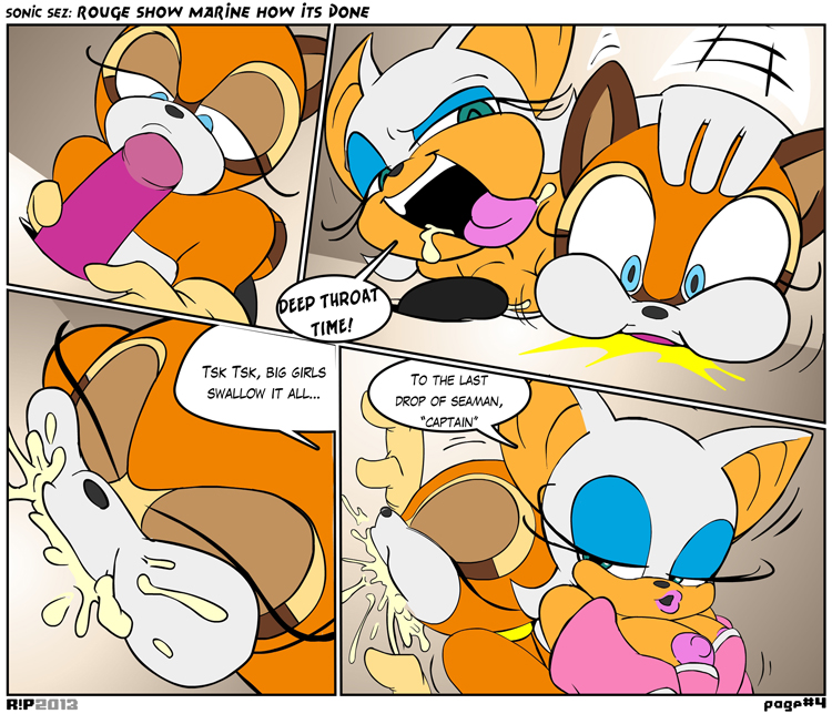 [r P] Rouge Showing Marine How Its Done Sonic The Hedgehog [wip] Hentai Online Porn Manga And