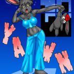furry female rabbit solo053