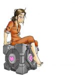 Alyx Vance and Chell Half Life 2 and Portal091