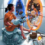 Alyx Vance and Chell Half Life 2 and Portal105