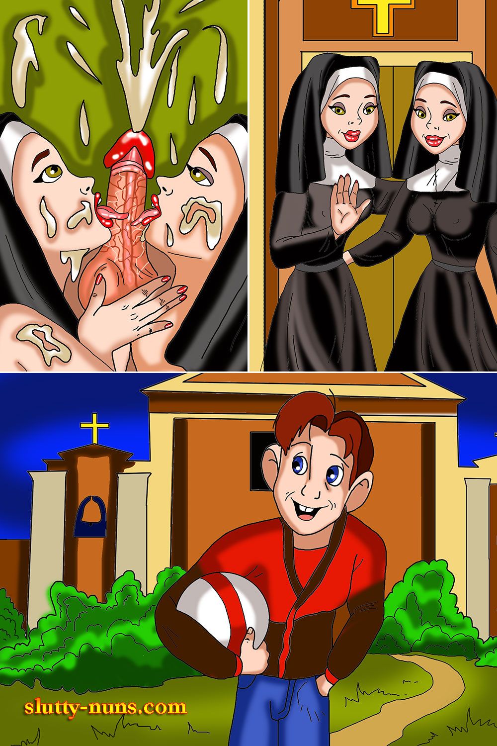 Порно комикс блудливые монашки фото 109
